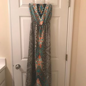 Strapless maxi dress